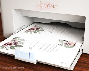 Floral Bridal Shower Invitation | www.foreveryourprints.com