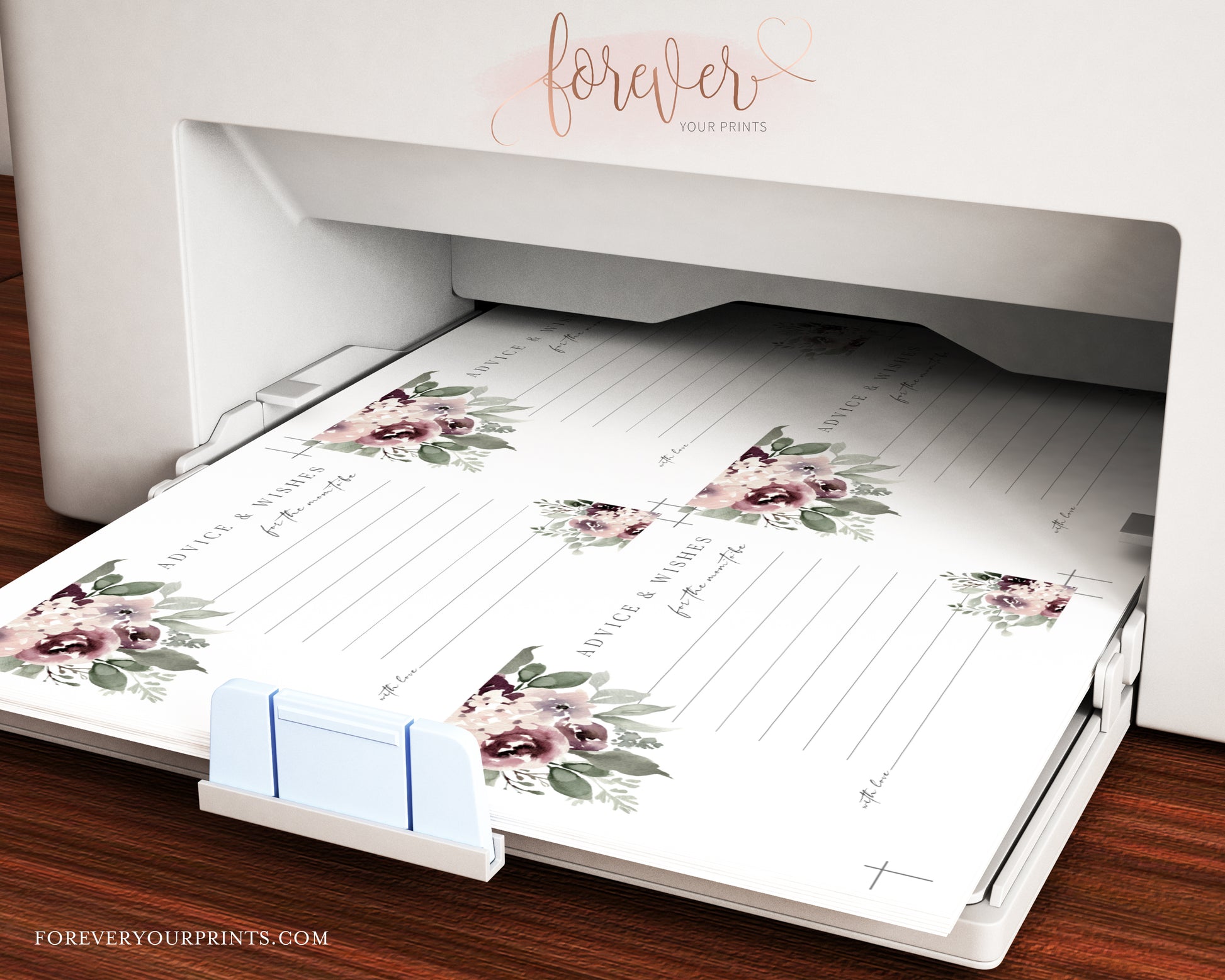 Floral Advice for Baby Card | www.foreveryourprints.com
