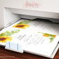 Modern Sunflower Baby Invitation | www.foreveryourprints.com