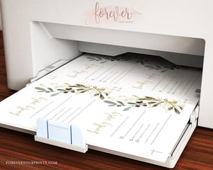 Eucalyptus Wedding RSVP Reply Card | www.foreveryourprints.com