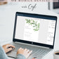 Modern Greenery Baby Invitation | www.foreveryourprints.com