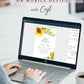 Modern Sunflower Baby Invitation | www.foreveryourprints.com