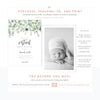 Virtual Greenery Baby Shower Invitation | www.foreveryourprints.com
