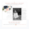 Navy Florals Bridal Brunch Invitation | www.foreveryourprints.com