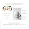 Floral Christening Invitation | www.foreveryourprints.com