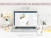 Magnolia Floral Baby Shower Invitation | www.foreveryourprints.com