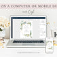 Modern Greenery Wedding Invitation | www.foreveryourprints.com
