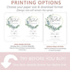 Eucalyptus Bridal Shower Invitation | www.foreveryourprints.com