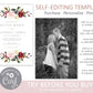 Burgundy Floral Wedding Invitation | www.foreveryourprints.com