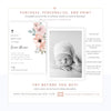 Floral Baptism Invitation | www.foreveryourprints.com