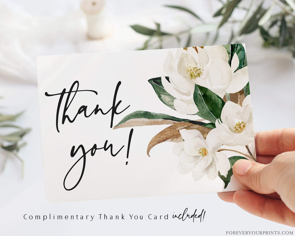 Complimentary Floral Thank You Card | www.foreveryourprints.com