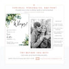 Eucalyptus Wedding Postponement Announcement | www.foreveryourprints.com