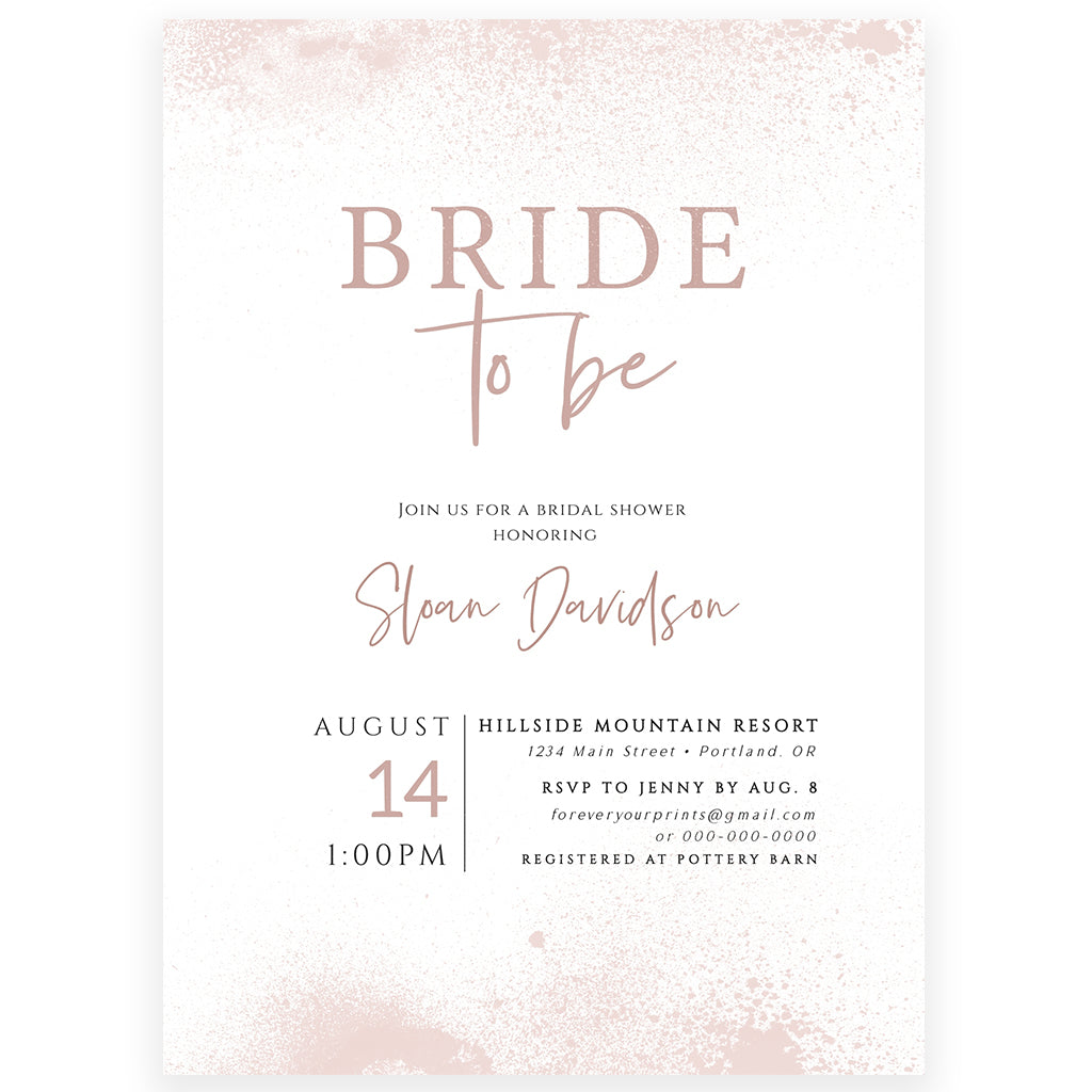 Blush Bridal Shower Invitation | www.foreveryourprints.com